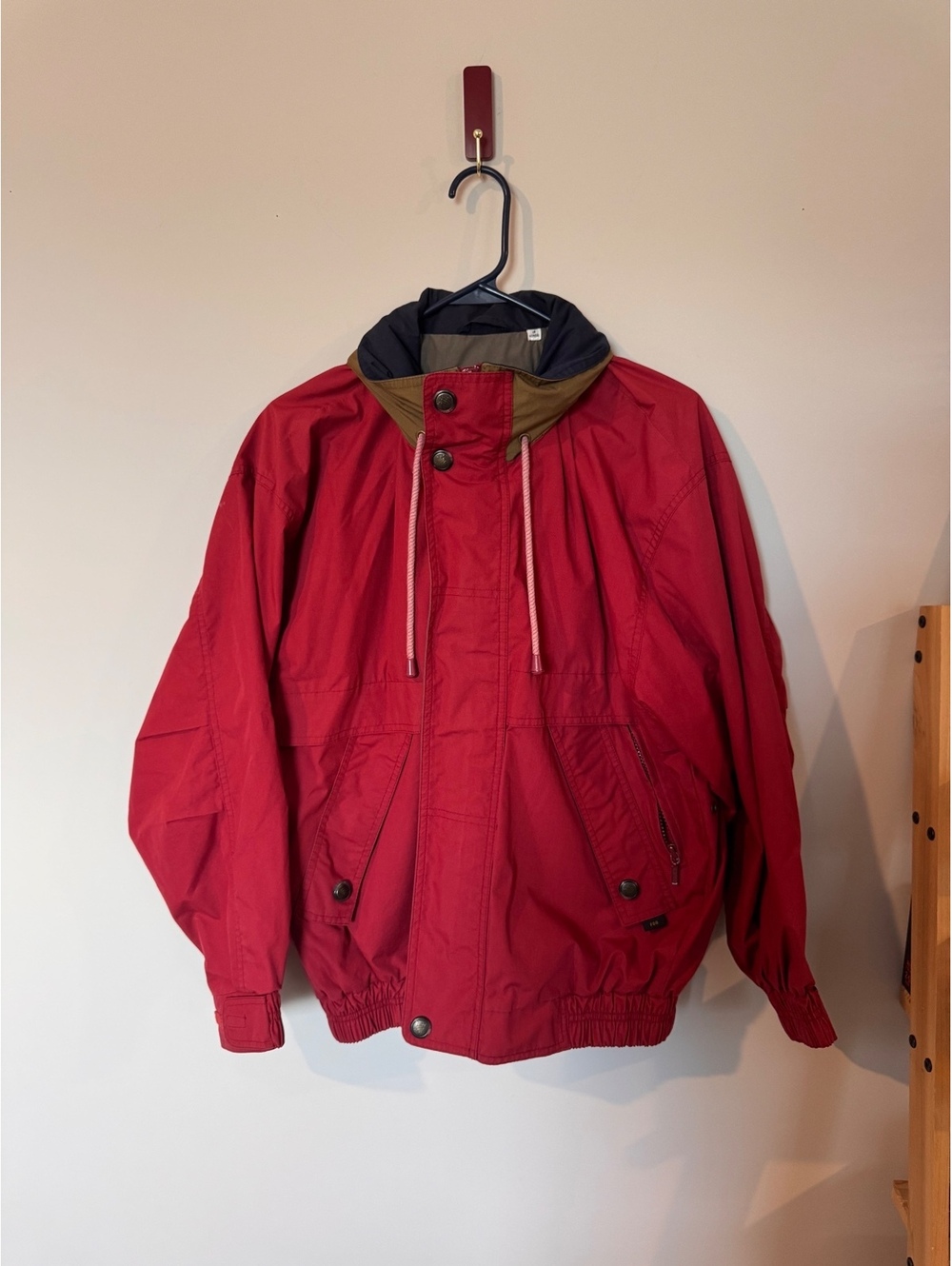 VTG London Fog Red Windbreaker Bonber Style Jacket Preppy Mens Size Small